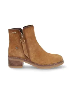 Женские кожаные ботильоны с блоковым каблуком и молнией, гладкая кожа Coronel Tapiocca, песочный