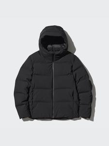 Пуховая куртка Uniqlo с капюшоном, 09 черный