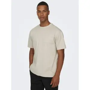 Рубашка ONLY & SONS с круглым вырезом "ONSFRED RLX SS TEE", цвет Silver Linin