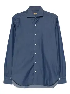 Рубашка с длинными рукавами и застежкой на пуговицы Barba, синий