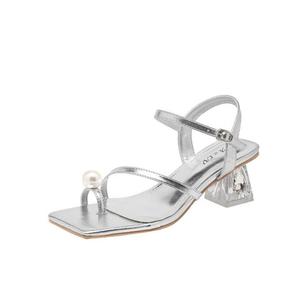 Сандалии женские с одним ремешком, серебристые TATAYA, Silver