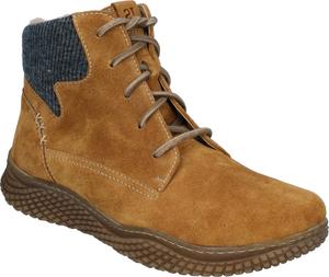 Женские ботильоны Josef Seibel Amelie 09 на шнуровке, ширина G (обычная), сменная стелька, Braun Camel Combi