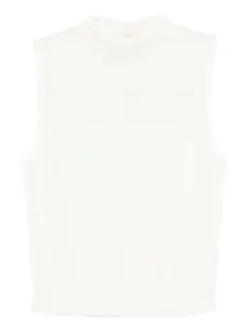 Топ с воротником-стойкой Vince, белый