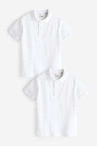 Рубашки-Поло с короткими рукавами для мальчиков 2 шт Clarks, белый