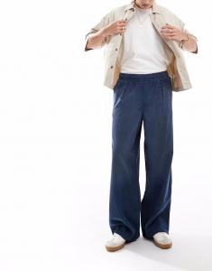 Свободные вельветовые брюки выбеленного синего цвета Asos Design