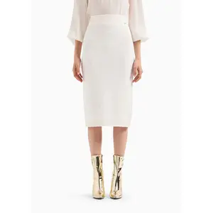 Юбка Armani Exchange 8NYN9A_YMH6Z midi skirt, белый