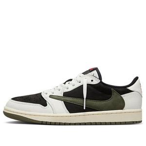 Кроссовки 1 retro low og sp x travis scott 'medium olive' Air Jordan, мультиколор