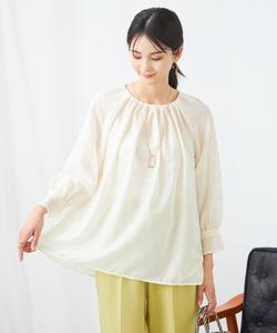 Прозрачная блузка с защипами Avv, цвет Ivory