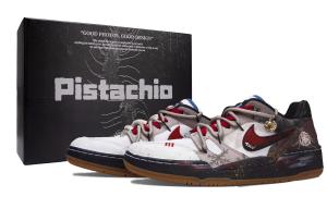 Мужские низкие скейтборд-кроссовки Full Force Ink Flame Stunning Box с противоскользящим, износостойким и дышащим покрытием Nike, коричневый