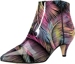 XYD стильные женские ботильоны, низкий каблук-«kitten», заостренный носок, закрытая носочная часть, боковая молния, выпускной, блестки, вечеринка, мода, короткие ботильоны, Nadelbaum