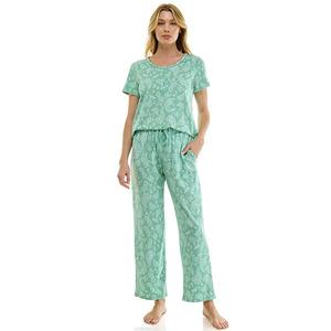 Пижамный топ и брюки Petite cozy luxe Croft & Barrow, Paige Paisley Sage