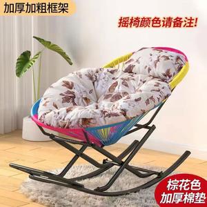 Fantasy Кресло-качалка x-shaped с обновлённой коричневой подушкой floral