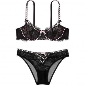Комплект нижнего белья женский черный Victoria's Secret, Комплект (Черный)