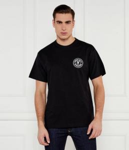 Футболка Versace Jeans Couture с круглым логотипом, черный