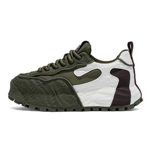 Wooden Rabbit Амортизирующие противоскользящие износостойкие низкие повседневные туфли для мужчин с эффектом увеличения роста бело-зеленые, цвет White Green