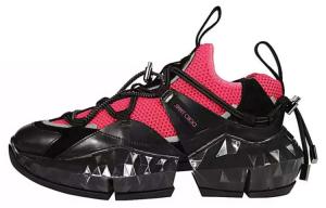 Jimmy Choo Низкие спортивные повседневные кроссовки Women's Black Pink