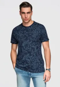 Футболка с растительным принтом Ombre, Navy Blue