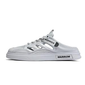 WARRIOR Серые мужские противоскользящие тапочки с закрытым носком, устойчивые к истиранию и быстросохнущие, цвет Gray