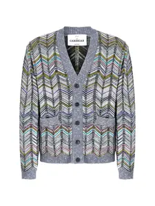 Кардиган с зигзагообразным узором Missoni, серый