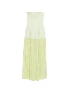 Плиссированное макси-платье без бретелек Simkhai, зеленый