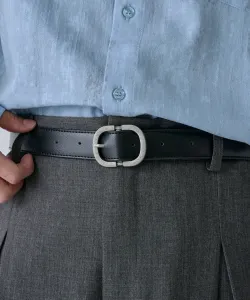 Ремень с овальной пряжкой Colony 2139, цвет Black