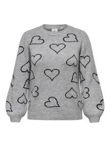 Свитер ONLY Carmakoma, светло-серый меланж