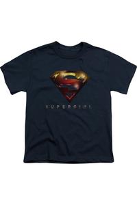 Футболка с логотипом Supergirl для молодежи Gildan, темно-синий