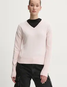 Свитер с добавлением шелка Guess Jeans, розовый