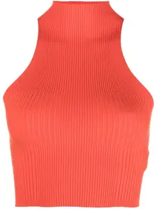 Укороченный топ Lulu с высоким воротником и бахромой AERON