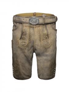 Stockerpoint Кожаные брюки Wastl светло-серого цвета