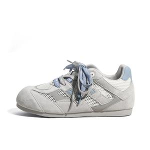 WJA Низкие женские кроссовки для скейтбординга в сетку, серо-синие