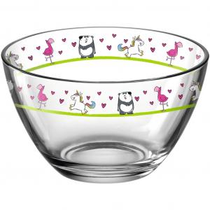 Детская миска BAMBINI 6 шт. из стекла Фламинго/Единорог/Панда, Ø 12 см Leonardo, мультиколор