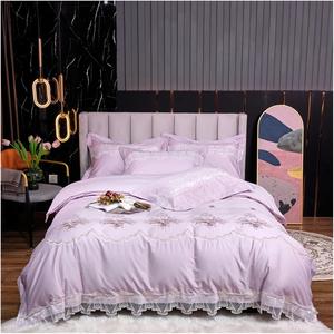 ADOVZ Комплект постельного белья ADovz 1200TC Egyptian Cotton с цветочной вышивкой и кружевом