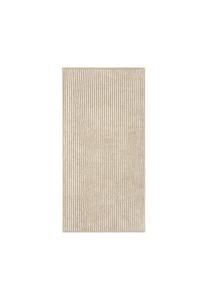 Двухцветные полотенца в полоску 480 sand - 33 Cawö, бежевые