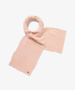 Вязаный шарф из смешанной шерсти с узором «Аран»