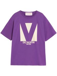 Valentino Garavani футболка с принтом Chez, фиолетовый