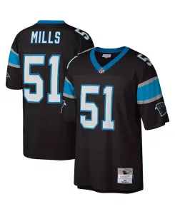 Мужская реплика джерси Sam Mills Black Carolina Panthers Legacy Mitchell & Ness