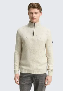 Структурированный тройской джемпер Tom Tailor, Offwhite Melange Multi Neps