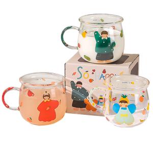 Стеклянные стаканы KAWASIMAYA, 【Color Box Packaging】Family Of Three Set (Boy)