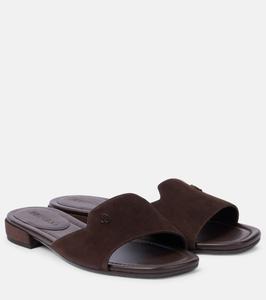 Диновые замшевые мюли Jimmy Choo, коричневый