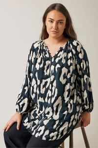 Топ с абстрактным животным принтом Evans, синий