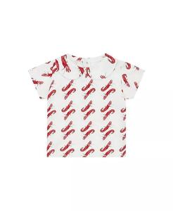 Toddler Vild Lab № 8 — редкие живые лобстеры, футболка из органического хлопка Vild House Of Little, красный