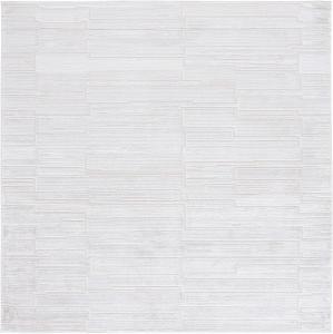 Ковер SAFAVIEH, 201 x 201 см, Kingston Collection, Ivory & Light Grey, без линьки и простой в уходе, идеален для помещений с высокой проходимостью в гостиной, спальне, столовой (KNG100A-7SQ)