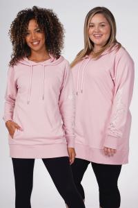 Длинная толстовка с капюшоном и логотипом Pineapple, розовый