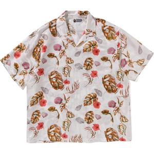 Bape Vacation Pattern футболка с коротким рукавом и открытым воротом A BATHING APE, белый
