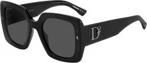 Солнцезащитные очки DSQUARED2 D2 0063/S черно-серые 53/24/145 для женщин