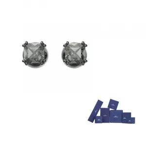 Swarovski Серьги-гвоздики Millenia с родиевым покрытием и искусственными кристаллами, черные