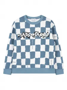Клетчатая толстовка с длинными рукавами Marc Jacobs Kids, синий