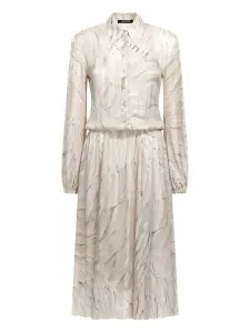 Платье-рубашка длины миди с принтом Roberto Cavalli, белый