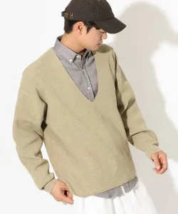 Вязаный свитер с V-образным вырезом, можно стирать в машине Avv, цвет Beige